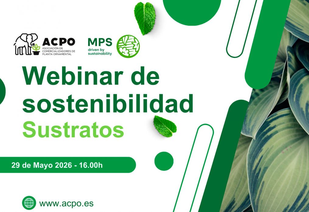 ACPO y MPS reúnen a 47 profesionales del sector en su primer Webinar de Sostenibilidad dedicado a los sustratos